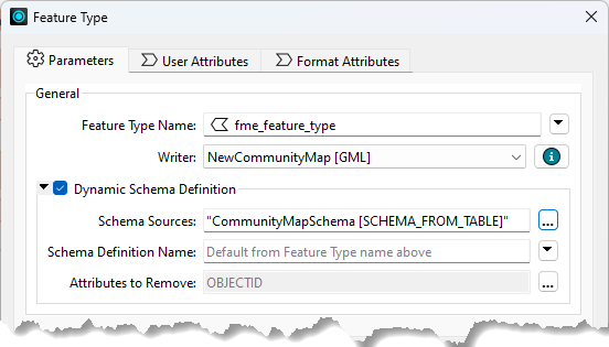 Setting Schema Source as schema from table